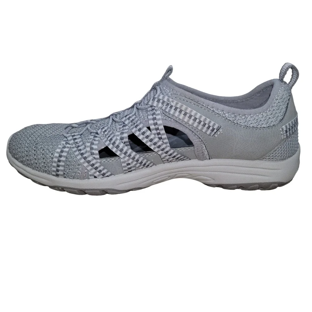 SKECHERS Women's Relaxed Fit Reggae Fest 2.0 Happy Getaway Gray Shoes Sz 9.5